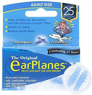 james Soft Adult EarPlanes Ear Plugs Airplane Travel Ear Protection 1 Pair Ear Plug