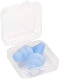 Silicon Earplugs Light Blue 1 Pair for Swimming , Bathing, Watersports, meditation, studying Ear Plug