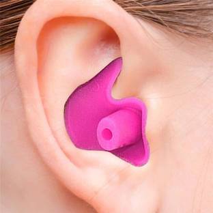 james 1 Pair Swimming Earplugs, Waterproof Reusable Silicone Swimming Ear Plug