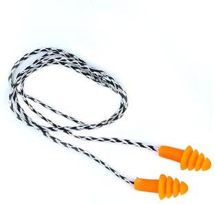 DECENT AIR SYSTEM Multi functional Corded Soft Silicone Earplug Reusable for Sleeping Hearing Protection Swimming Pack of 10. Ear Plug