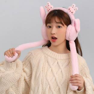 REFFER Cute jumping rabbit ear muffs for women girls with chu chu sound( 7 years&above) Ear Muff