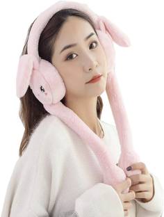TopiBaaz Cute Rabbit Bunny Design Soft Foldable Ear Moving Earmuff for Girls & Kids Ear Muff