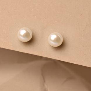 CLARA White Pearl 5 mm Pearl Sterling Silver Stud Earring
