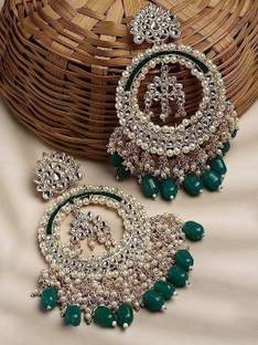 Lucentarts Jewellery ER44GREEN Cubic Zirconia Alloy Plug Earring