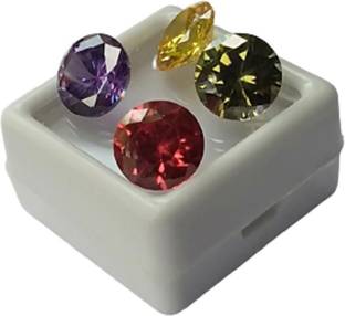 Aanya Jewels American Blue 5.10-Carat Diamond Cubic Zirconia Stone Zircon Stone Ear Thread