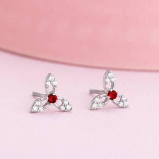 GIVA Sterling Silver Heart in Heart Earrings for Womens Zircon Sterling Silver Stud Earring