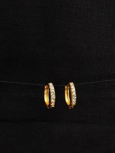 DHARM JEWELS Fancy Gold Plated Earings _150 Cubic Zirconia Alloy Jhumki Earring