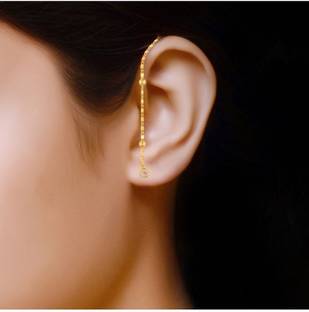 SONI DESIGNS Single Layer Gold Plated Kan Chain Accessory for Women / Girls Ear Thread Brass Ear Thread