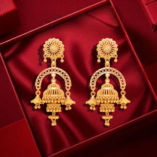 arch fashion Traditional South Screw Back Primium Quality Jumkha Brass Jhumki Earring