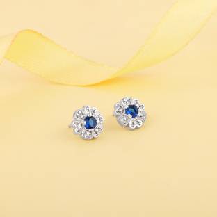 GIVA 925 Silver Royal Blue Studs|dangler to girls|Lifetime Plating|6 Month Warranty Zircon Sterling Silver Stud Earring