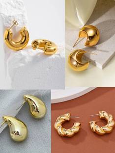 रिशा ज्वेल KOREAN EARRING Acrylic हूप ईयररिंग