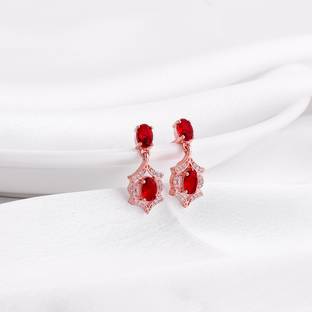 GIVA 925 Silver Rose Gold Pretty Woman Earrings Zircon Sterling Silver Drops & Danglers