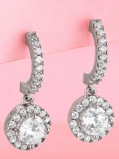 GIVA 925 Silver Zircon Drizzle Drop Earrings|Lifetime Plating|6 Month Warranty Zircon Sterling Silver Drops & Danglers