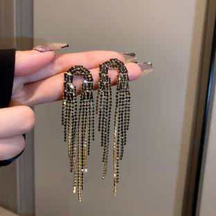 Arzonai Arzonai Trending Fashion Stylish Korean Jewellery Earrings for Women and Girls Steel Tassel Earring