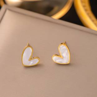 MYKI Neat Stainless Steel Earrings For Women & Girls Stainless Steel Stud Earring