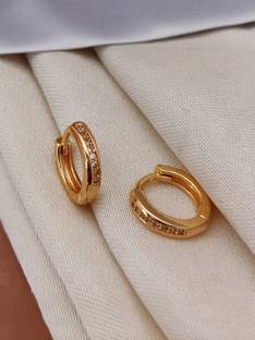 KRIVEK Krivek Girls Graceful Earrings for wedding & Festival (Pack of 1) Cubic Zirconia Brass Stud Earring