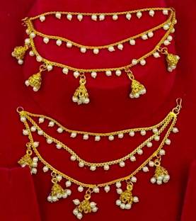 LITRIK Kan Chain Brass Earring Set