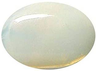 अन्य ज्वेल्स 6.25 Ratti Certified Natural Original White Opal (Austalian) Gemstone Opal Stone Plug Earring