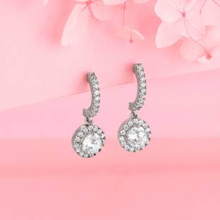 GIVA 925 Silver Zircon Drizzle Drop Earrings|Lifetime Plating|6 Month Warranty Zircon Sterling Silver Drops & Danglers