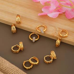 Weroxa Combo Of 6 Earrings Brass Drops & Danglers