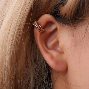 SM PRODUCTS Floral Earcuff Alloy Cuff Earring, Clip-on Earring