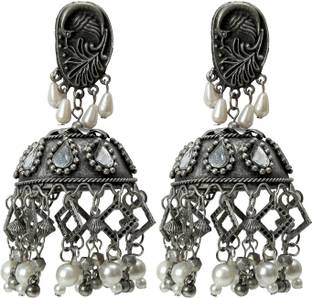 DEGHLAM ALLOY BLACK OXIDISED JHUMKI Alloy Jhumki Earring