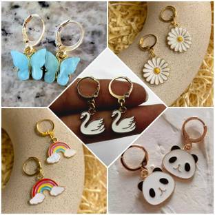 ELCETRATD JEWELLERY Radiant Harmony: Exquisite Earring Set Collection Brass Stud Earring