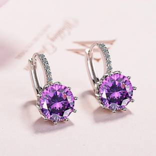 MYKI Casual Hoop Earring For Women & Girls Cubic Zirconia Metal Hoop Earring