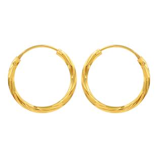 morir Gold Plated Brass 20MM Round Circle Lightweight Hoop Earrings Brass Hoop Earring