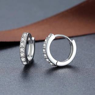 MYKI Gorgeous Diamond Earrings For Women & Girls Metal Hoop Earring