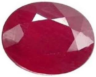 Aanya Jewels Natural Ruby Stone / Manik Stone Lab Certified 5.25 Ratti / 4.72 Carat Ruby Gemstone Ruby Alloy, Brass Stud Earring