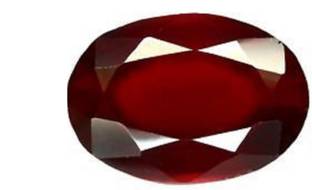 Aanya Jewels (Gomed) Original Natural Red Garnet weighing 11.31 carat In Oval shape. Garnet Stone Ear Thread