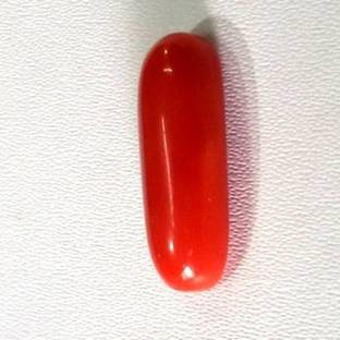 Aanya Jewels Red Coral 11.25 Ratti Certified Natural Red Moonga Gemstone Coral Stone Plug Earring