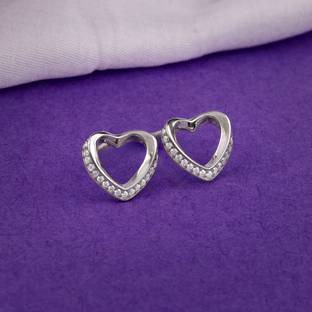 GIVA 925 Silver Jolly Heart Studs Zircon Sterling Silver Stud Earring