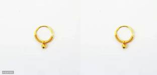 RENU CREATION Stunning Gold Plated Pearl Hoop Earrings Alloy Hoop Earring Alloy, Brass Drops & Danglers, Hoop Earring