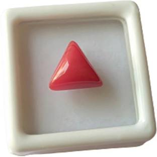 Aanya Jewels Red Coral 4.25 Ratti Natural Red Italian Moonga Gemstone Triangle Shape Certified Rashi Ratan Gemstone AA++ Quality Coral Stone Ear Thread