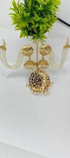 Dkrai bahubali gold new EARING SET Hair Extension