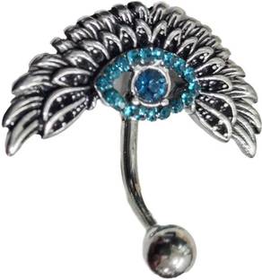 Mumbai Tattoo Belly Stud Heaven Diamond Crystal Metal Stud Earring