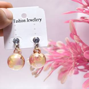 HSONLINE Fashionable Latest Water Earring Crystal Alloy Plug Earring