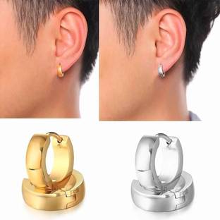 NIMZ Mens & Women Fashion Jewellery Valentine Platinum Black Blue Golden Silver Surgical Plug Combo Hoop Ear piercing Studs stainless Steel Jewelry Stylish Fancy Party wear casual High Gold Polish Daily use simple Magnet non Pierced Round pressing Dumbell Multicolor press OM Earrings Combo Set pack pierced shape Bali Ear rings Stud Tops Mens Earing Combo for Men Boy Boyfriend Women Boys Girls Gents unisex male girls women design Jewellery Multi Hoops earrings Salman Khan Style daily Use Mens Earrings Cubic Zirconia Stainless Steel, Metal, Brass, Alloy Stud Earring, Hoop Earring, Plug Earring, Tunnel Earring, Earring Set, Clip-on Earring, Drops & Danglers, Huggie Earring