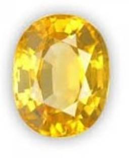 Gopalgems GEMS yellow sapphire 6.75 ratti natural (Pukrhja stone ) Sapphire Stone Stud Earring