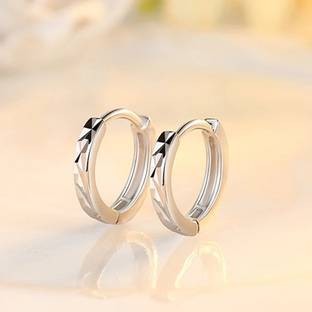 MYKI Sterling Silver Hoop Earring for Women Swarovski Zirconia Sterling Silver Stud Earring