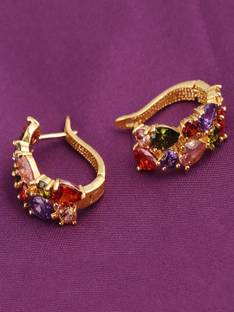 YELLOW CHIMES Flowerets Vine Crystal Alloy Clip-on Earring