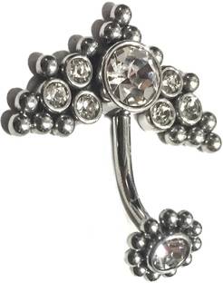 Mumbai Tattoo Belly Stud Diamond Bubble Crystal Metal Stud Earring
