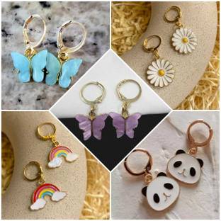 ELCETRATD JEWELLERY Radiant Harmony: Exquisite Earring Set Collection Brass Stud Earring