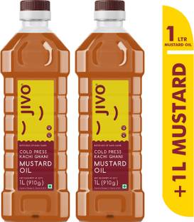 JIVO Cold Pressed Pure 2 Liter Mustard Oil Plastic Bottle