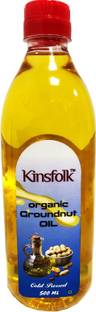 Kinsfolk Organic/Cold Pressed Groundnut/Peanut Oil (Virgin, Chekku/Ghani) Groundnut Oil Plastic Bottle