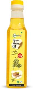 Nutriorg Certified Organic Cold Pressed Yellow Mustard Oil Glass Bottle