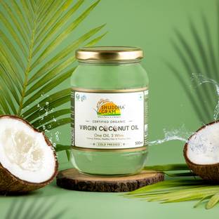 ShuddhaGram Organic Cold Pressed, Virgin Coconut Oil Jar