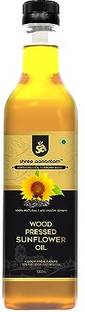 SHREE AANANTAM Cold Pressed Sunflower Oil - 1 Liter | Cooking Oil | 100% Pure | Wood Pressed Sunflower Oil PET Bottle